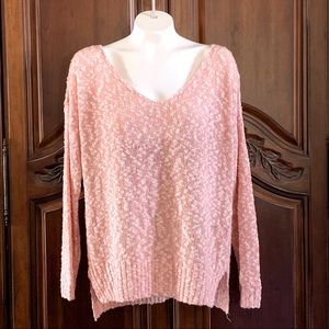 BLU PEPPER Pullover V-neck Long Sleeve Sweater